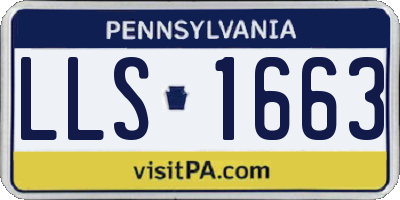 PA license plate LLS1663