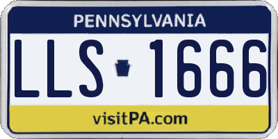PA license plate LLS1666