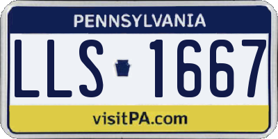 PA license plate LLS1667