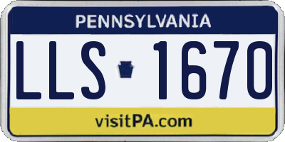 PA license plate LLS1670