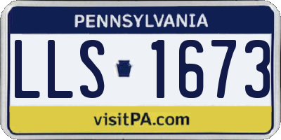 PA license plate LLS1673