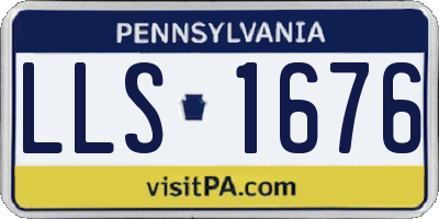 PA license plate LLS1676