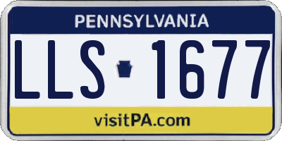 PA license plate LLS1677