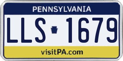 PA license plate LLS1679