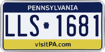 PA license plate LLS1681
