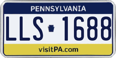 PA license plate LLS1688