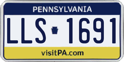 PA license plate LLS1691