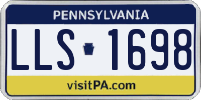 PA license plate LLS1698