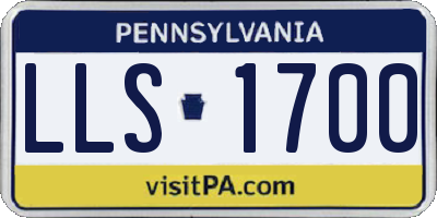 PA license plate LLS1700