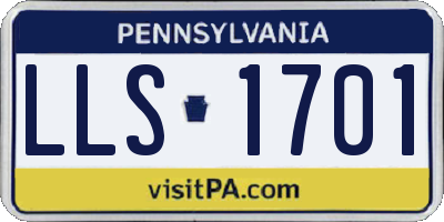 PA license plate LLS1701