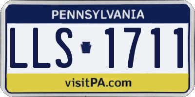 PA license plate LLS1711