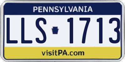 PA license plate LLS1713