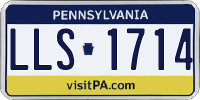 PA license plate LLS1714