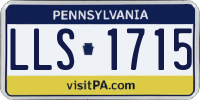 PA license plate LLS1715