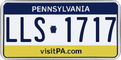 PA license plate LLS1717