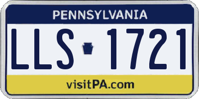 PA license plate LLS1721