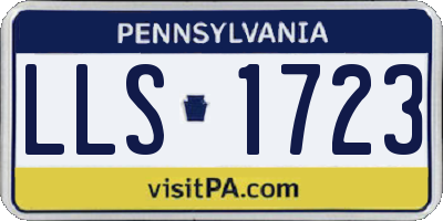 PA license plate LLS1723