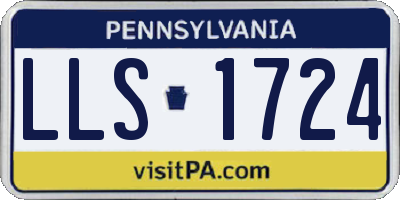 PA license plate LLS1724