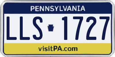 PA license plate LLS1727