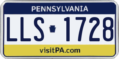 PA license plate LLS1728