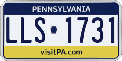 PA license plate LLS1731