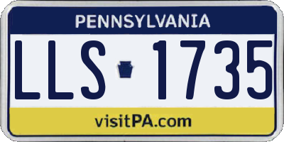 PA license plate LLS1735