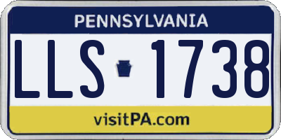 PA license plate LLS1738