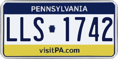 PA license plate LLS1742