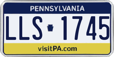 PA license plate LLS1745
