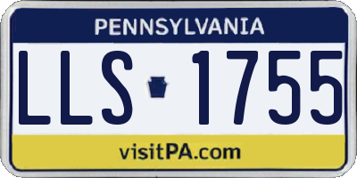 PA license plate LLS1755