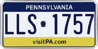 PA license plate LLS1757