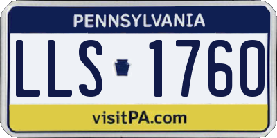 PA license plate LLS1760