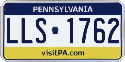 PA license plate LLS1762