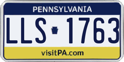 PA license plate LLS1763