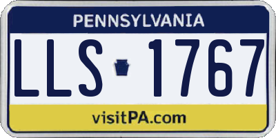 PA license plate LLS1767