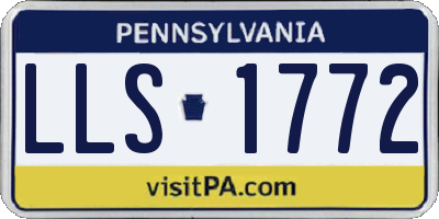 PA license plate LLS1772