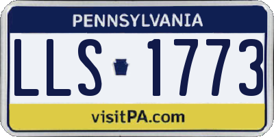 PA license plate LLS1773