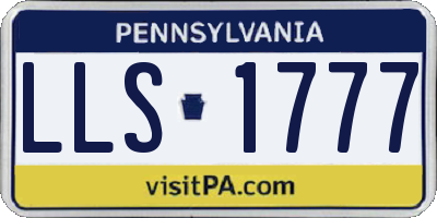 PA license plate LLS1777