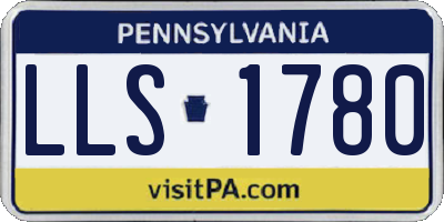 PA license plate LLS1780