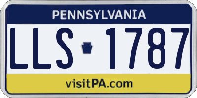 PA license plate LLS1787