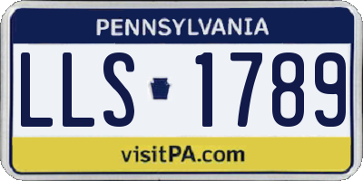 PA license plate LLS1789