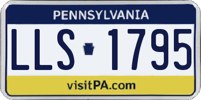 PA license plate LLS1795