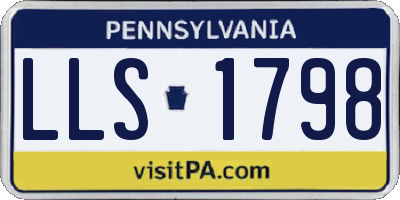 PA license plate LLS1798