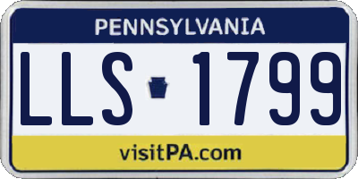 PA license plate LLS1799