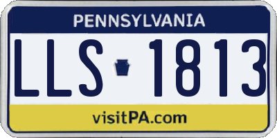 PA license plate LLS1813