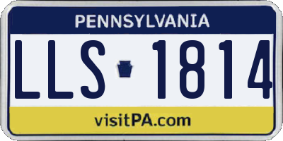 PA license plate LLS1814