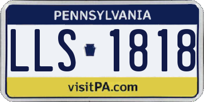 PA license plate LLS1818