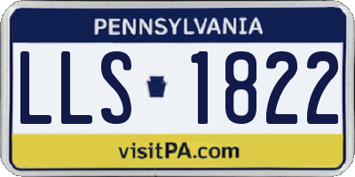 PA license plate LLS1822