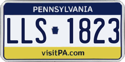 PA license plate LLS1823