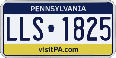 PA license plate LLS1825